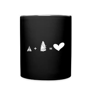 Tree - Heart - Camping - (2) - Full Colour Mug - black - Front
