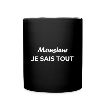 Monsieur Je Sais Tout - Mug uni - noir - Devant