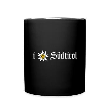 I love Südtirol - Tasse einfarbig - Schwarz - Vorne