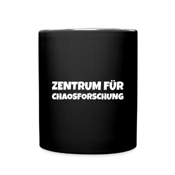 Zentrum Für Chaosforschung - Tasse einfarbig - Schwarz - Vorne