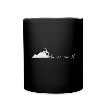 Heartbeat - Goat - Mountain - (5) - Full Colour Mug - black - Front