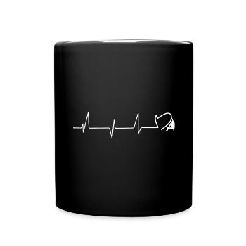 Battement de cœur - Cœur - Escalade - - Mug uni - noir - Devant