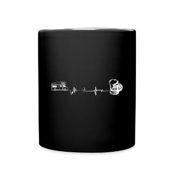 Heart palpitations - Beer - Camping Van - (5) - Full Colour Mug - black - Front