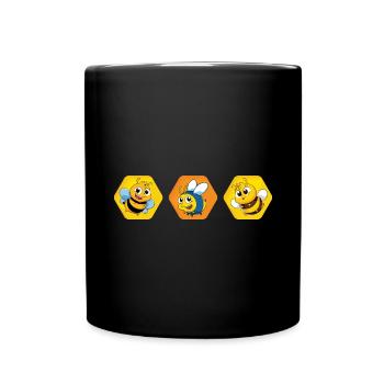 Cute Bee Beekeeping Insect Gift Beekeeper - Full Colour Mug - black - Front
