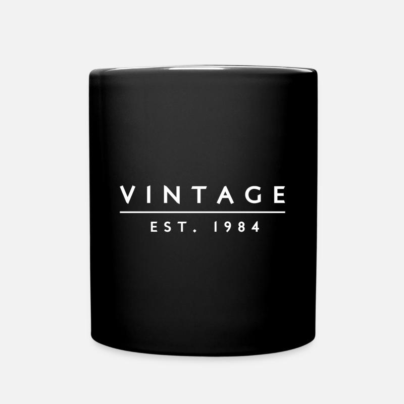 Vintage 1984 Gift - Full Colour Mug - black
