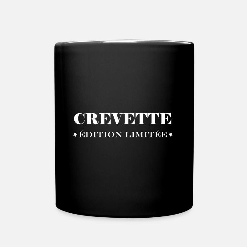 crevette - Mug uni - noir