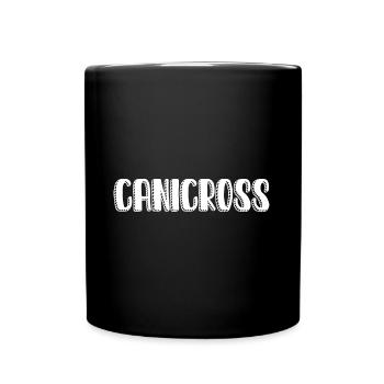 T-Shirt Canicross - Tasse einfarbig - Schwarz - Vorne