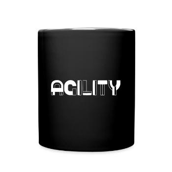 Agility Dog Course - Full Colour Mug - black - Front