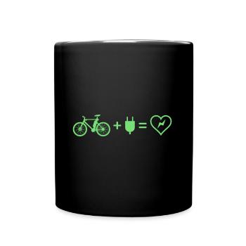 Elektrofahrrad Akku Batterie Fahrrad E-Bike - Tasse einfarbig - Schwarz - Vorne