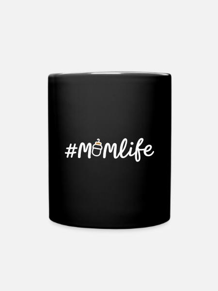 Momlife: Mama Muttertag Beste Mütter Geburtstag - Tasse einfarbig - Schwarz