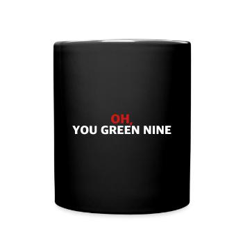 Ach du grüne Neune | lustige Sprüche, Englisch - Tasse einfarbig - Schwarz - Vorne