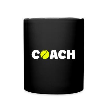 Tennis Coach - Full Colour Mug - black - Front