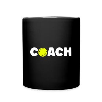 Tennis Coach - Full Colour Mug - black - Front