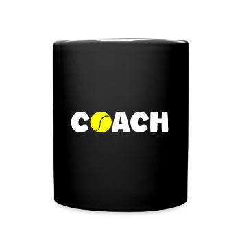 Tennis Coach - Full Colour Mug - black - Front