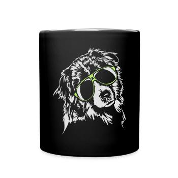 AUSTRALIAN SHEPHERD cool glasses Wilsigns dogs - Full Colour Mug - black - Front