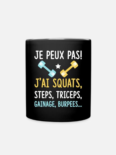 Fitness - je peux pas - Mug uni - noir