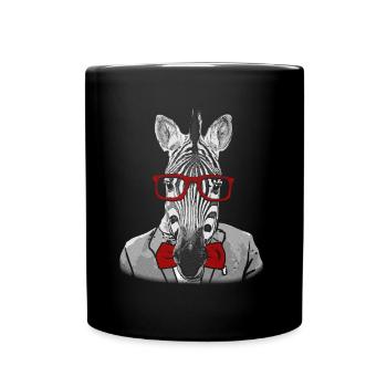 Hipster zebra - Full Colour Mug - black - Front