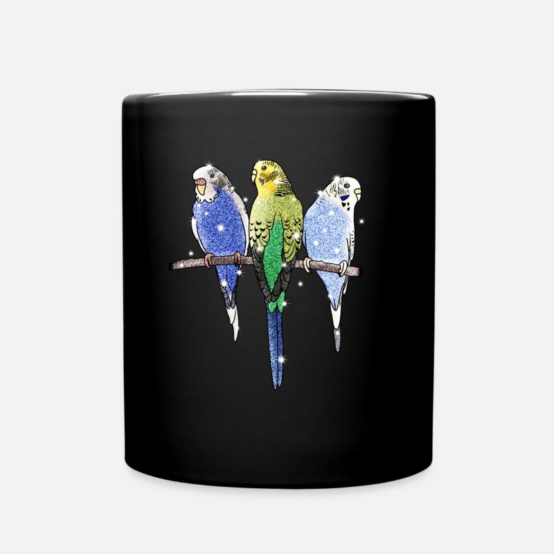 Perroquet Perruche ondulée oiseau perroquet - Mug uni - noir