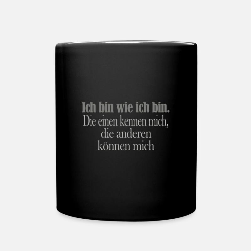 Spruch Deutsch Leute Geschenk - Tasse einfarbig - Schwarz