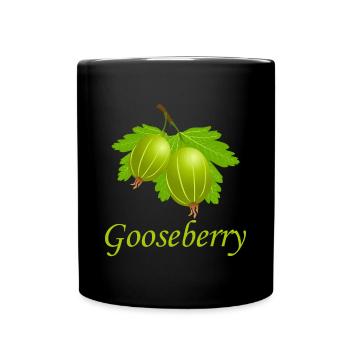 Idée de cadeau santé bio à la groseille - Mug uni - noir - Devant