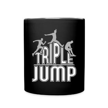 Dreisprung Sport Leichtathletik Geschenkidee - Tasse einfarbig - Schwarz - Vorne