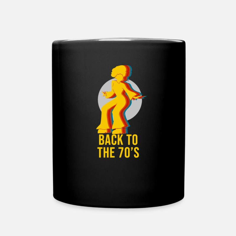 70 Années 70 Afro rétro vintage dÃ naire dÃ ë - Mug uni - noir