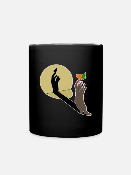Kaninchen Schmetterling Ostern Hase Geschenkidee - Tasse einfarbig - Schwarz