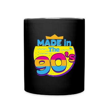 Cadeau arc en ciel anniversaire vintage des années 90 - Mug uni - noir - Devant