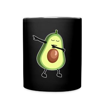 Avocado Kawaii Comic Dancing Sports Gift Cute - Full Colour Mug - black - Front