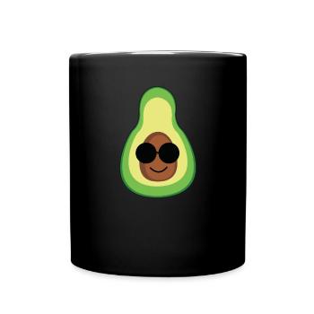 Avocado Fruit Fruit Cartoon Kawaii Gift Idea - Full Colour Mug - black - Front