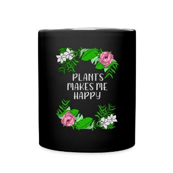 Blume Liebe Pflanzen Rose Florist Geschenkidee - Tasse einfarbig - Schwarz - Vorne