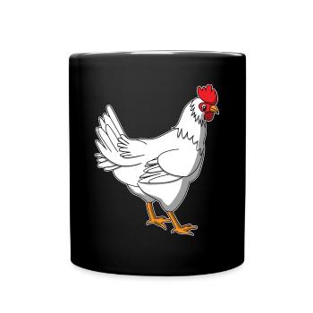 Chicken comic kawaii kids shirt farm gift - Full Colour Mug - black - Front