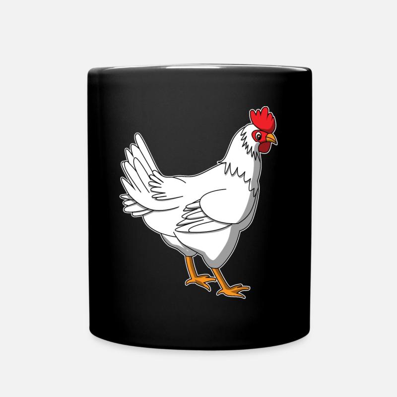 Bande dessinée poulet cadeau kawaii ferme enfants - Mug uni - noir
