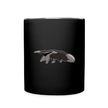 Ameisenbär Urwald comic kawaii Geschenkidee - Tasse einfarbig - Schwarz - Vorne