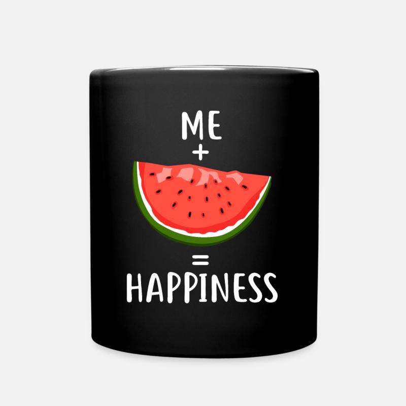 Moi + Pastèque = Bonheur - Mug uni - noir