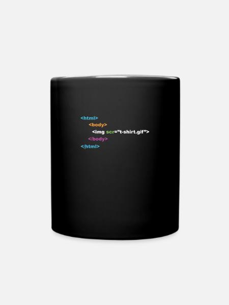 HTML-Programmierer Computer-Nerd - Tasse einfarbig - Schwarz