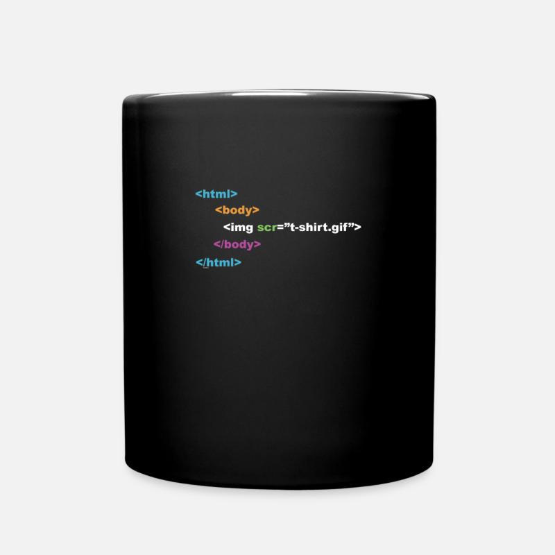 HTML-Programmierer Computer-Nerd - Tasse einfarbig - Schwarz