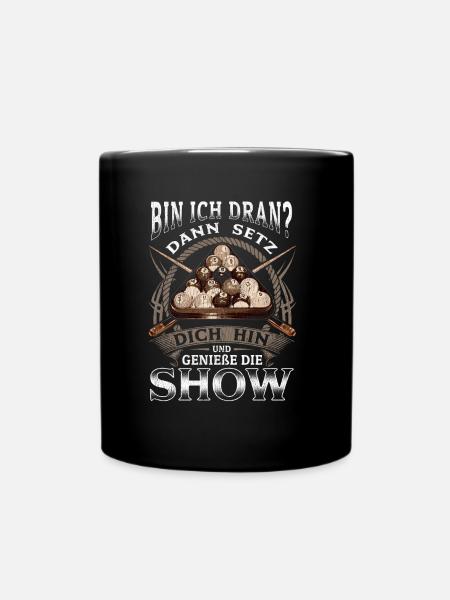 Billard Pool Hobby Sport Snooker - Tasse einfarbig - Schwarz
