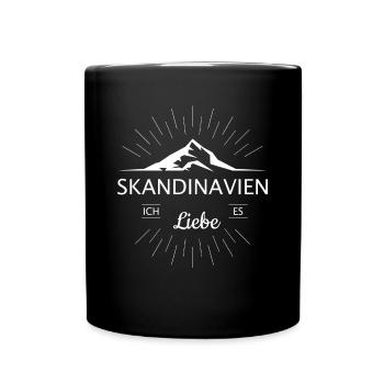 SKANDINAVIEN | Ich Liebe Es GESCHENKIDEE - Tasse einfarbig - Schwarz - Vorne