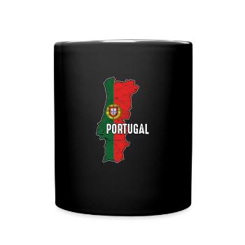 Patriotic Portugal Flag Portuguese Patriotism - Full Colour Mug - black - Front