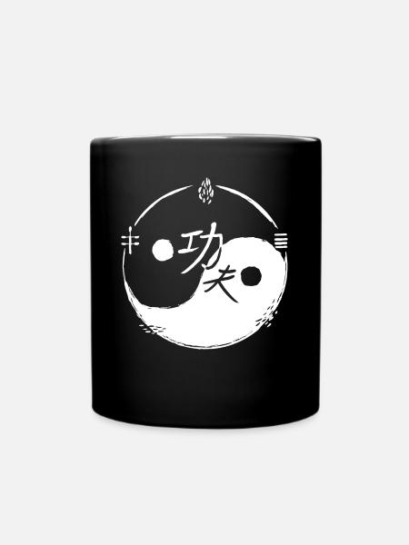 Kungfu Ying et Yang / 5 éléments / blanc - Mug uni - noir