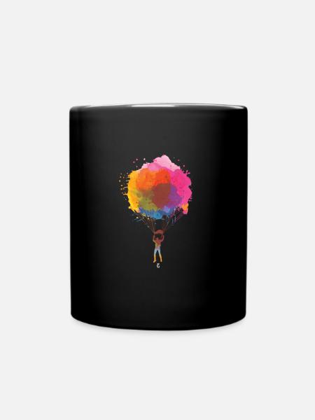 Aquarelle Parachutisme Parachutisme Parachutiste Sports - Mug uni - noir
