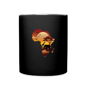 Afrika exotische Waldtierarzt Safari Animals - Tasse einfarbig - Schwarz - Vorne