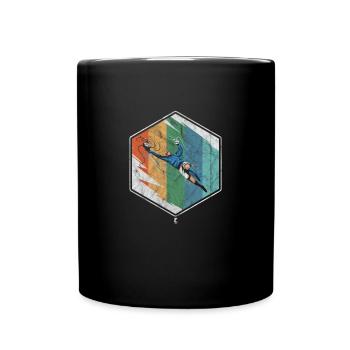 Joueur de football Vintage en détresse, Sports - Mug uni - noir - Devant