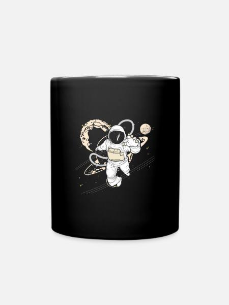 Astronaute de l'espace extra-atmosphérique avions - Mug uni - noir