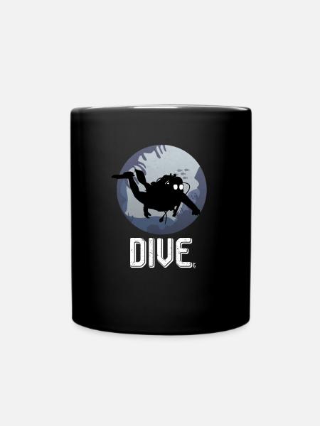 Cool Dive Underwater Graphic Scuba Diving - Tasse einfarbig - Schwarz