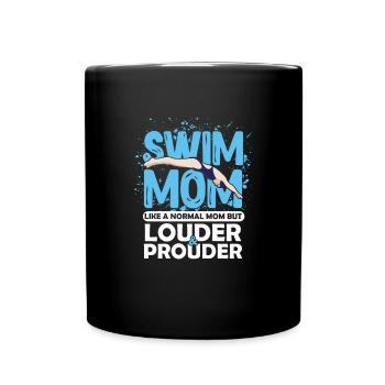 Schwimmen Mama Schwimmen Athlet Mama Schwimmer Mutter - Tasse einfarbig - Schwarz - Vorne