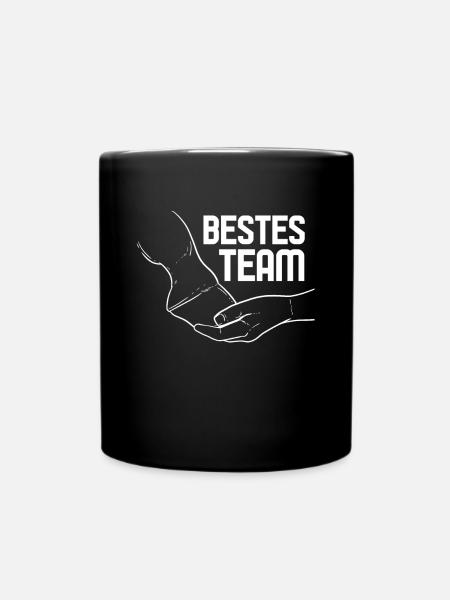 Horse and man best team gift gift idea - Full Colour Mug - black
