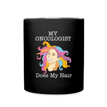 Onkologie Krebs Kämpfer Chemo Unterstützung Tshirt - Tasse einfarbig - Schwarz - Vorne