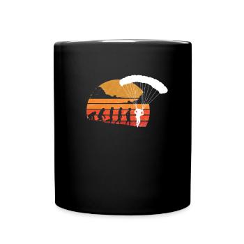 Evolution Of Skydiving Parachuting Skydiver - Full Colour Mug - black - Front